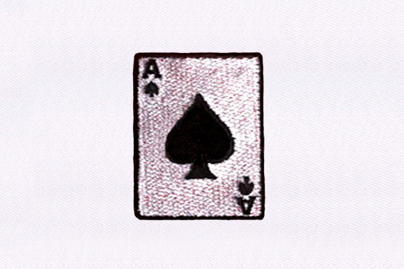 Ace of Spades Card Embroidery Design