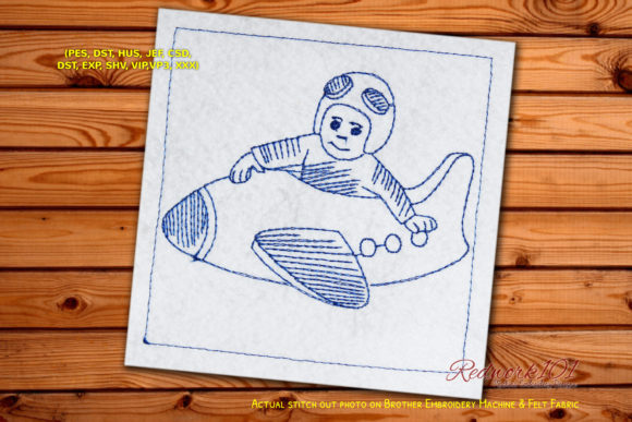 Baby Pilot Lineart Design
