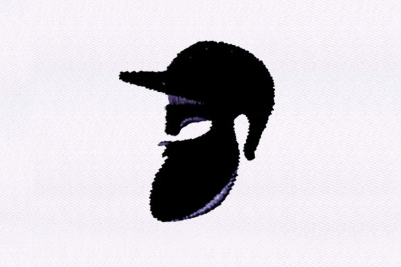 Bearded Hipster Man Embroidery Design