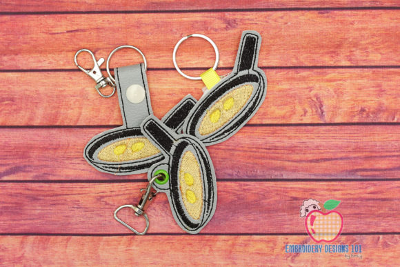 Frying Pan ITH Key Fob Pattern