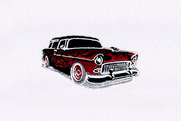 Motif Black Car Embroidery Design