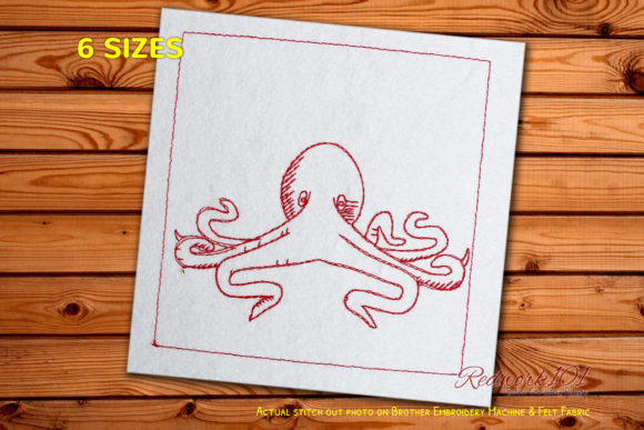 Octopus: A Charming Beach-Themed Embroidery Design for Handmade Gifts