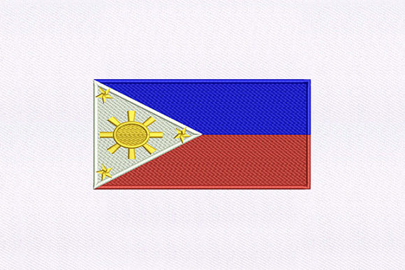 Philippines Flag Embroidery Design
