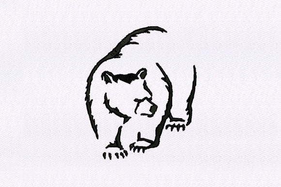 Polar Bear Silhouette: A Thoughtful Embroidery Choice for Meaningful Gifts