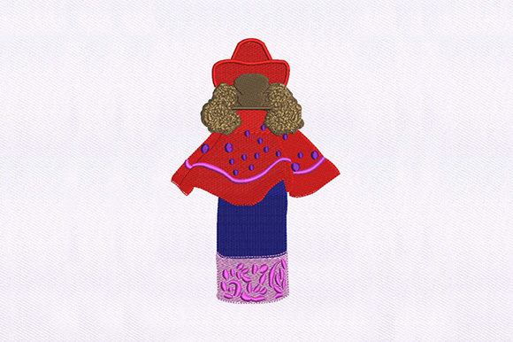 Skirt and Poncho Girl Design